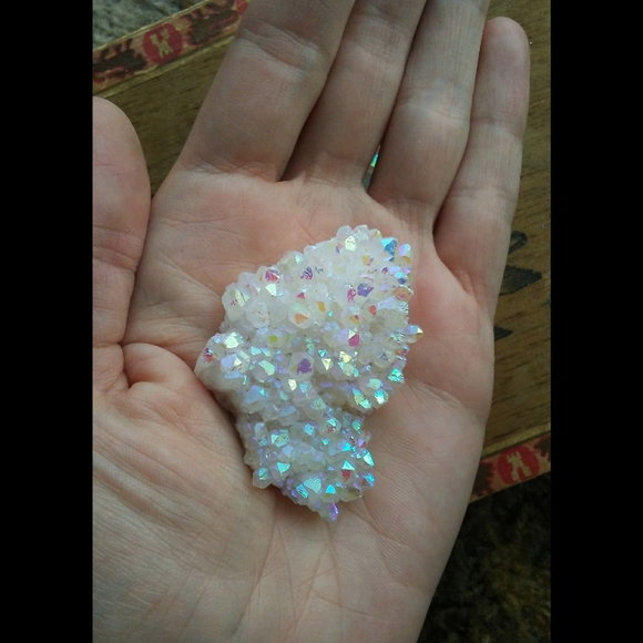 💖💜Aura Quartz Crystal Cluster - S - Picture 3 of 14
